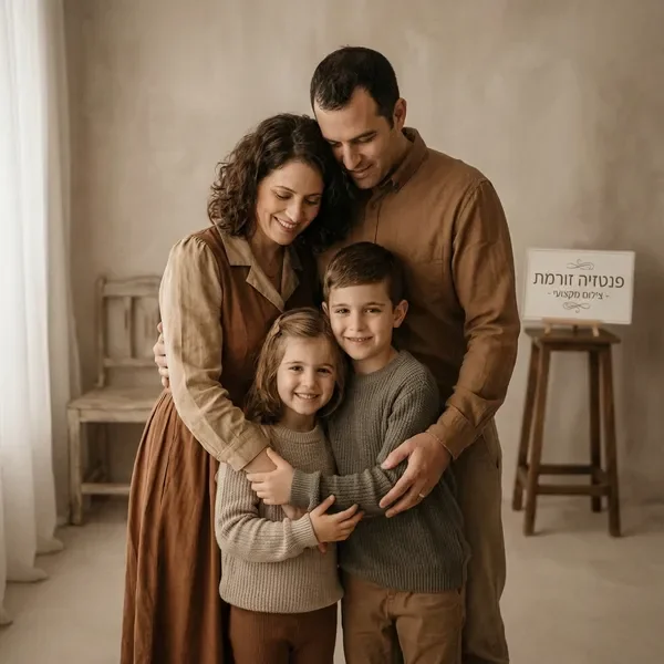 צלם משפחה מקצועי מצלם משפחה באהבה וחום